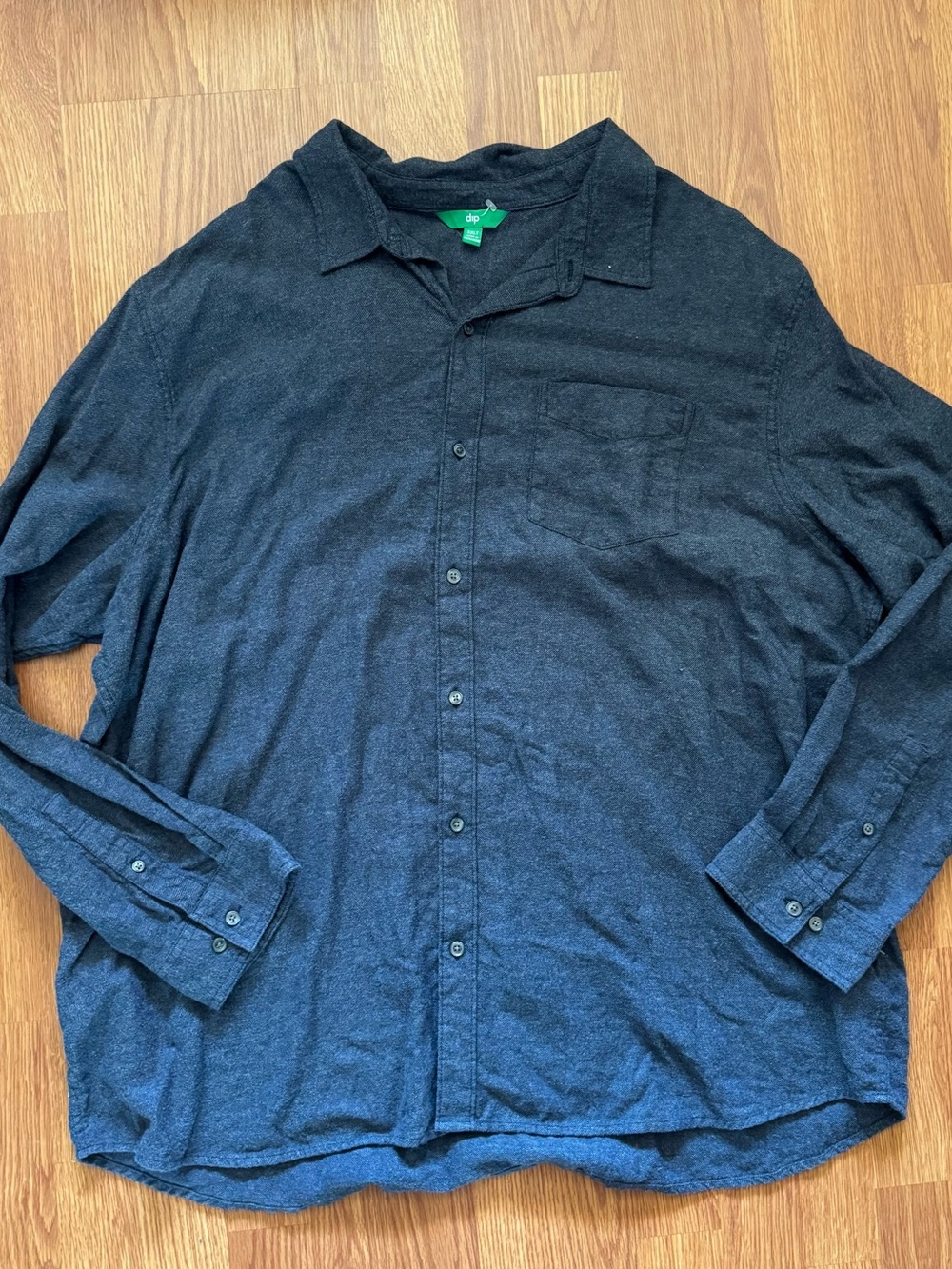 dip Navy Blue Long-Sleeve Button-Down Shirt